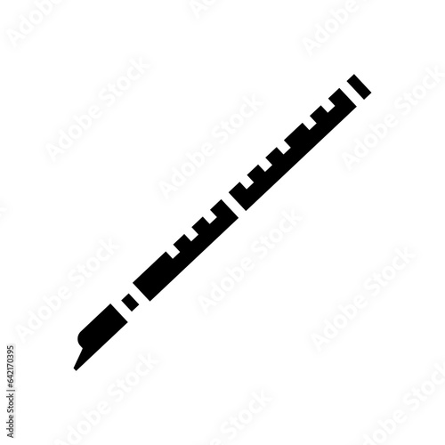 taoist flute taoism glyph icon vector. taoist flute taoism sign. isolated symbol illustration