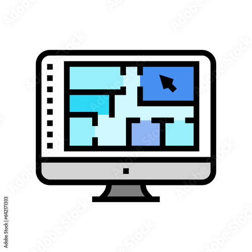 architectural plans drafter color icon vector. architectural plans drafter sign. isolated symbol illustration