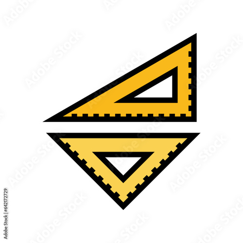 drafting triangle architectural drafter color icon vector. drafting triangle architectural drafter sign. isolated symbol illustration