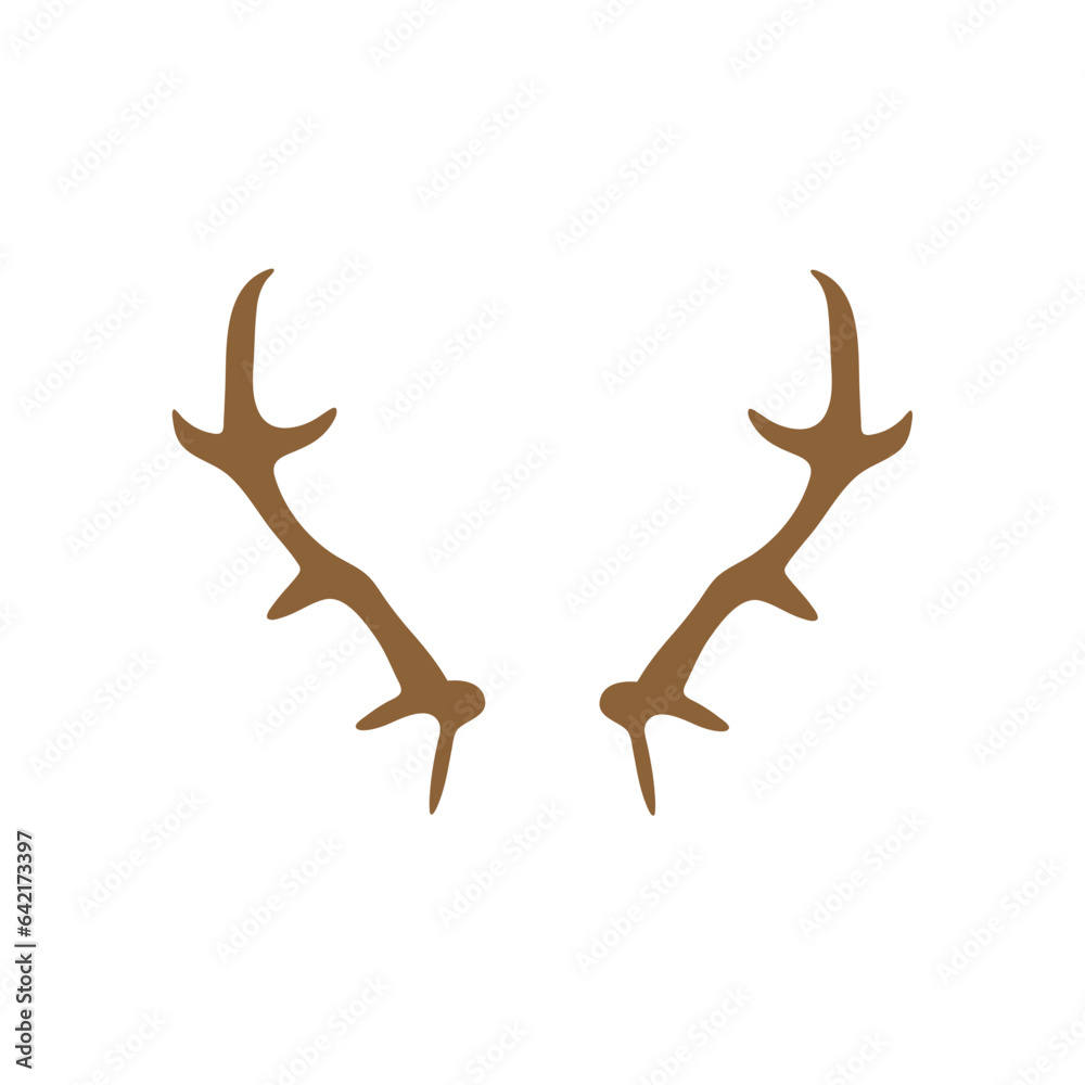 Hand drawn Deer antler illustration design vector