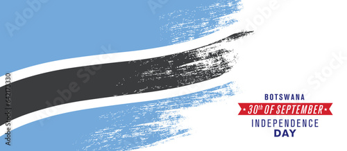 Botswana happy independence day greeting card, banner vector illustration