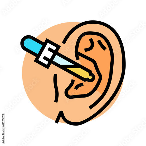 ear care audiologist doctor color icon vector. ear care audiologist doctor sign. isolated symbol illustration