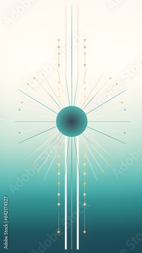 Abstract background with rays and lines. Futuristic technology style. Elegant background for business tech presentations.