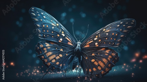Illustration of butterflies with beautiful background © arif