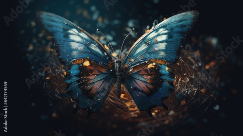 Illustration of butterflies with beautiful background © arif