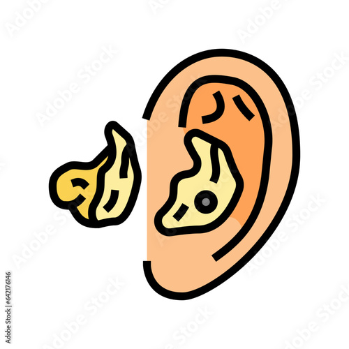 ear mold audiologist doctor color icon vector. ear mold audiologist doctor sign. isolated symbol illustration