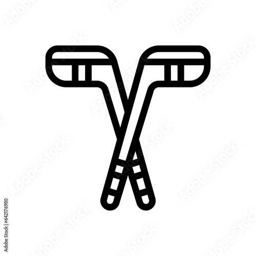 hockey stick line icon