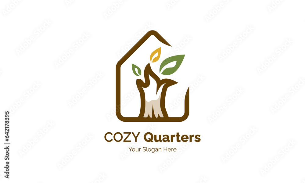 Home logo with a nature concept for your business & graphic needs