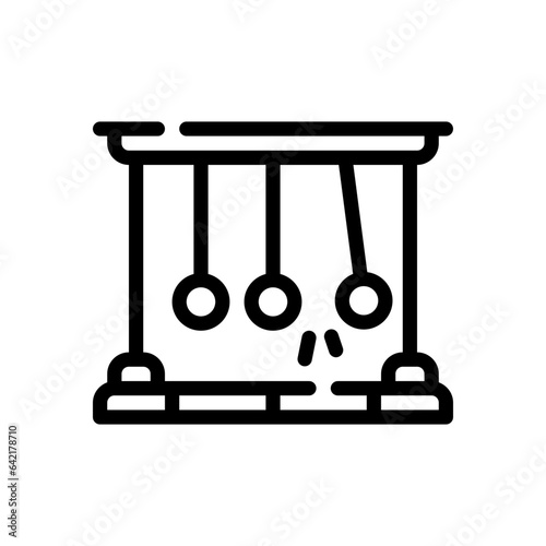 newtons cradle line icon