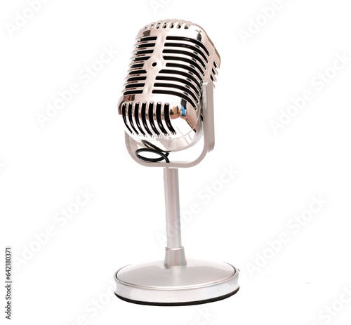 retro microphone isolated on transparent no background png