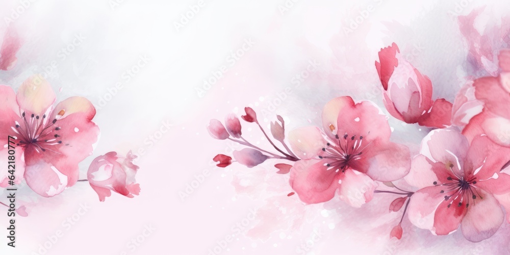 Beautiful abstract pink watercolor floral design background. beautiful Generative AI AIG32