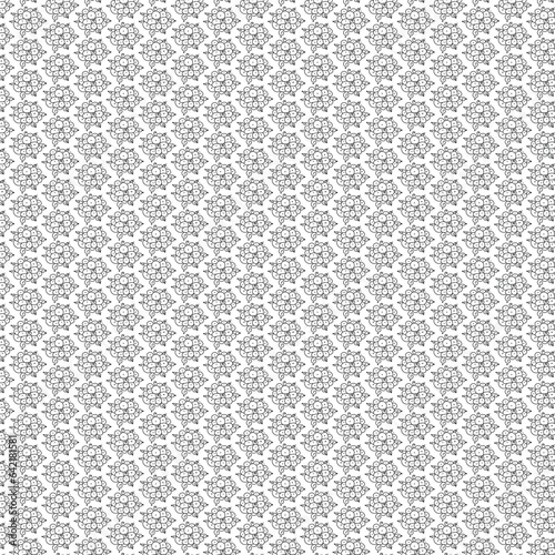 Ornamental and Seamless pattern with flowers outline.