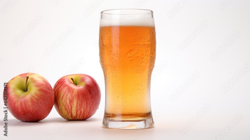 a glass of apple juice and an apple isolated on white background. Healthy food concept. a glass of apple juice and an apple isolated on white background. Healthy food concept.