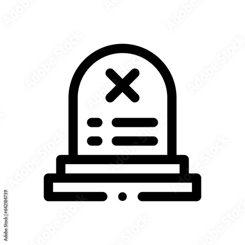 tombstone line icon
