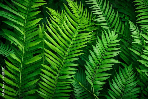 Green fern leaf texture  nature background  tropical leaf 