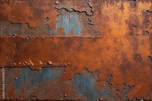 Rusted Metal Texture Background, Vintage Metal Texture Background, Old Metallic Texture, Grunge Metal Texture, AI Generative