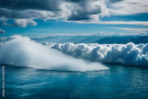 nubes en el agua 