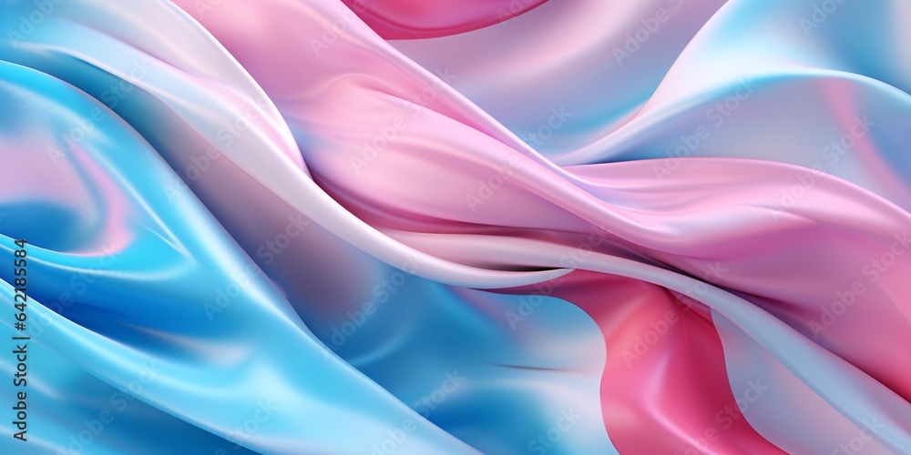 Obraz premium Pastel Wavy Surface with Glossy Finish AI Generated Background