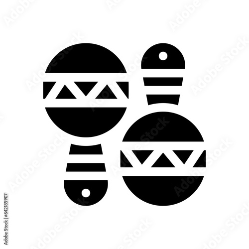 maracas glyph icon