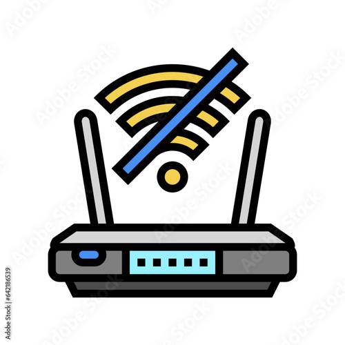 network troubles repair computer color icon vector. network troubles repair computer sign. isolated symbol illustration