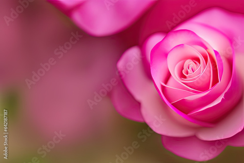 Colorful background with blurred style rose