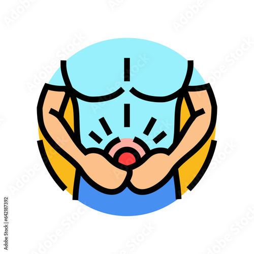 diarrhea stomach pain disease symptom color icon vector. diarrhea stomach pain disease symptom sign. isolated symbol illustration