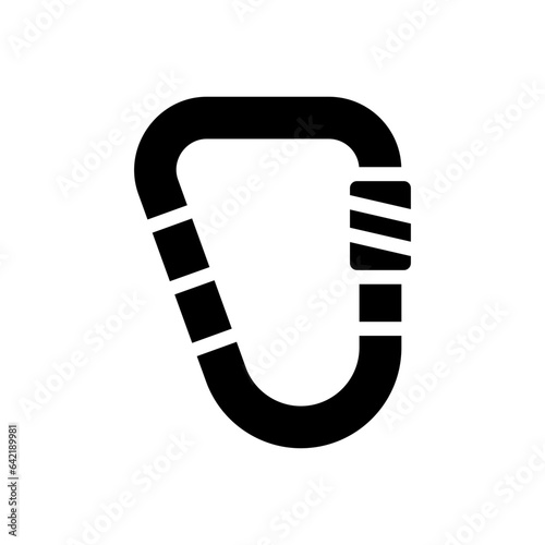 carabiner glyph icon