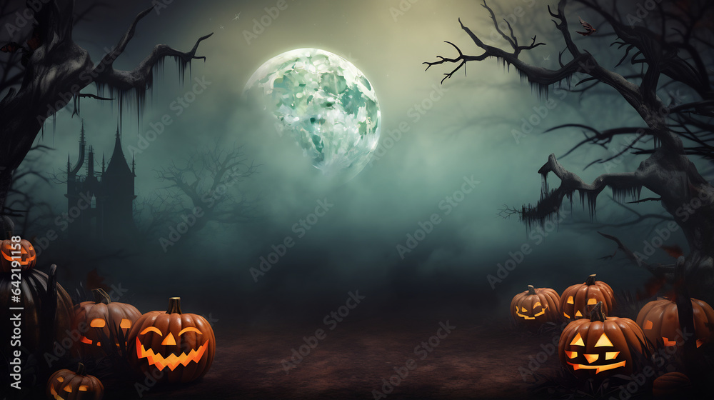 Spooky halloween copy space background