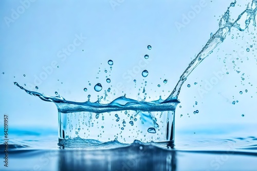 water splash isolated on white background ,beautiful splashes a clean water 