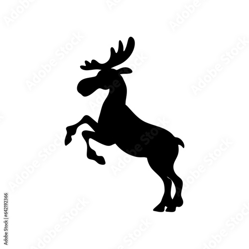 christmas deer silhouettes vector  © P4ramours