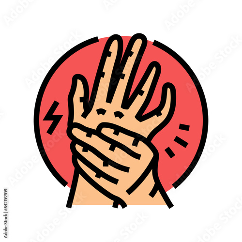 numbness tingling disease symptom color icon vector. numbness tingling disease symptom sign. isolated symbol illustration