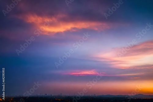Colorful sky in twilight time background 