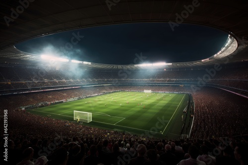 Full stadium, intense game, euphoric fans., generative IA © JONATAS