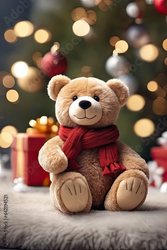 plush teddy bear dressed in outfit smiling © HalilKorkmazer