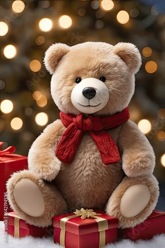 plush teddy bear dressed in outfit smiling © HalilKorkmazer