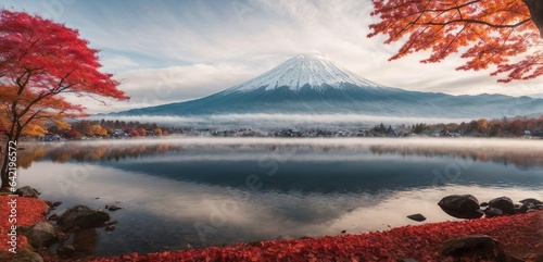 Colorful Autumn Season and Mountain Fuji © Artworld AI