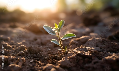 plant sprout in drought