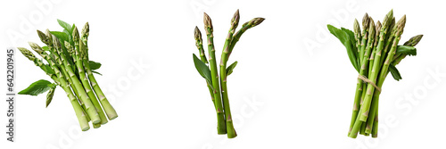 Fresh asparagus isolated on transparent background
