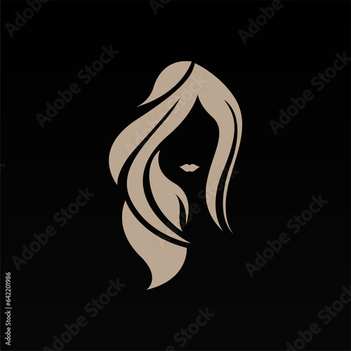 Women hair logo design concept. Hair logo template. Hair fashion logo template