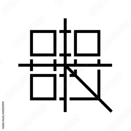 orthographic projections architectural drafter line icon vector. orthographic projections architectural drafter sign. isolated contour symbol black illustration