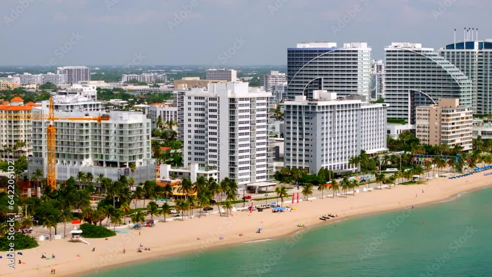 hotels and condominiums on Fort Lauderdale Beach FL circa 2023 hotels and condominiums on Fort Lauderdale Beach FL circa 2023