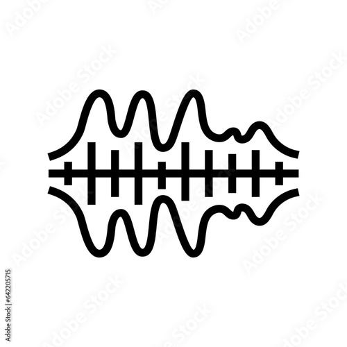 sound waves audiologist doctor line icon vector. sound waves audiologist doctor sign. isolated contour symbol black illustration