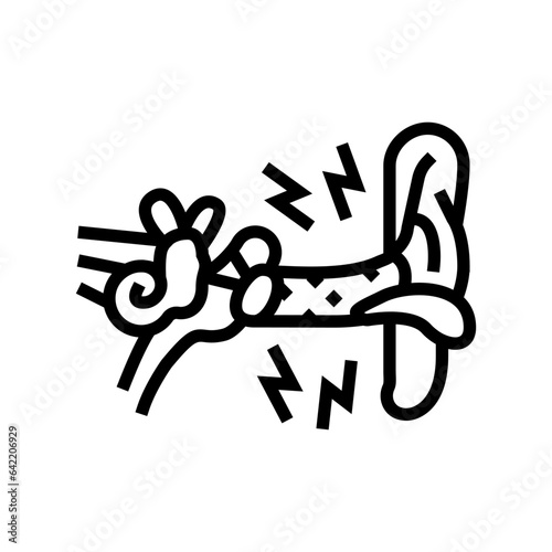 ear infection audiologist doctor line icon vector. ear infection audiologist doctor sign. isolated contour symbol black illustration