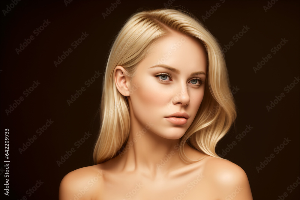 Photo portrait of a sad beautiful blonde Photo portrait of a sad beautiful blonde