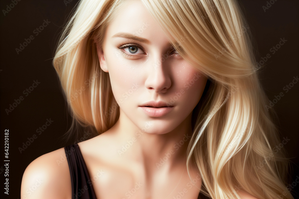 Photo portrait of a sad beautiful blonde Photo portrait of a sad beautiful blonde