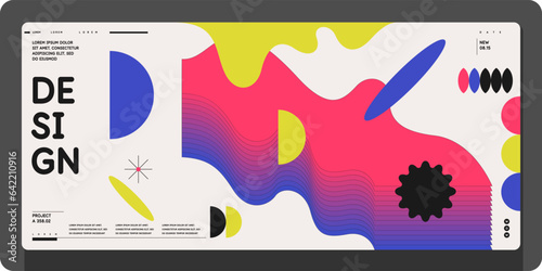 Composition with geometric shapes. Abstract background for design.