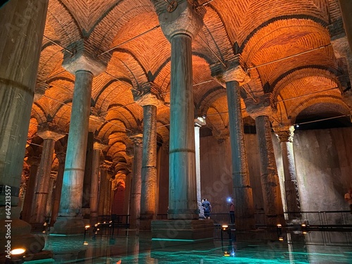 Fotografia Basilica Cistern is in Istanbul, Turkey.
