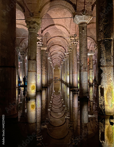 Canvas Print Basilica Cistern is in Istanbul, Turkey.