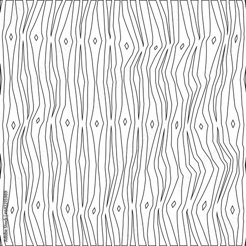 White background with black pattern. Texture with figures from lines.Line shape design.Abstract background for web page, textures, card, poster, fabric, textile. Monochrome graphic repeating design. 