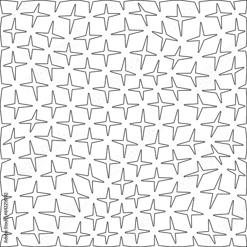 White background with black pattern. Texture with figures from lines.Line shape design.Abstract background for web page, textures, card, poster, fabric, textile. Monochrome graphic repeating design. 